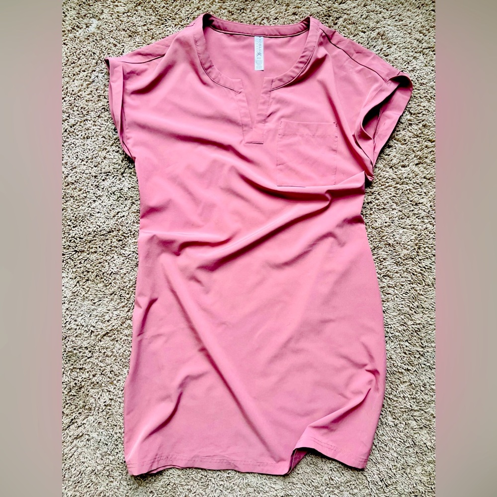 Peach colored T-Shirt dress. Size S